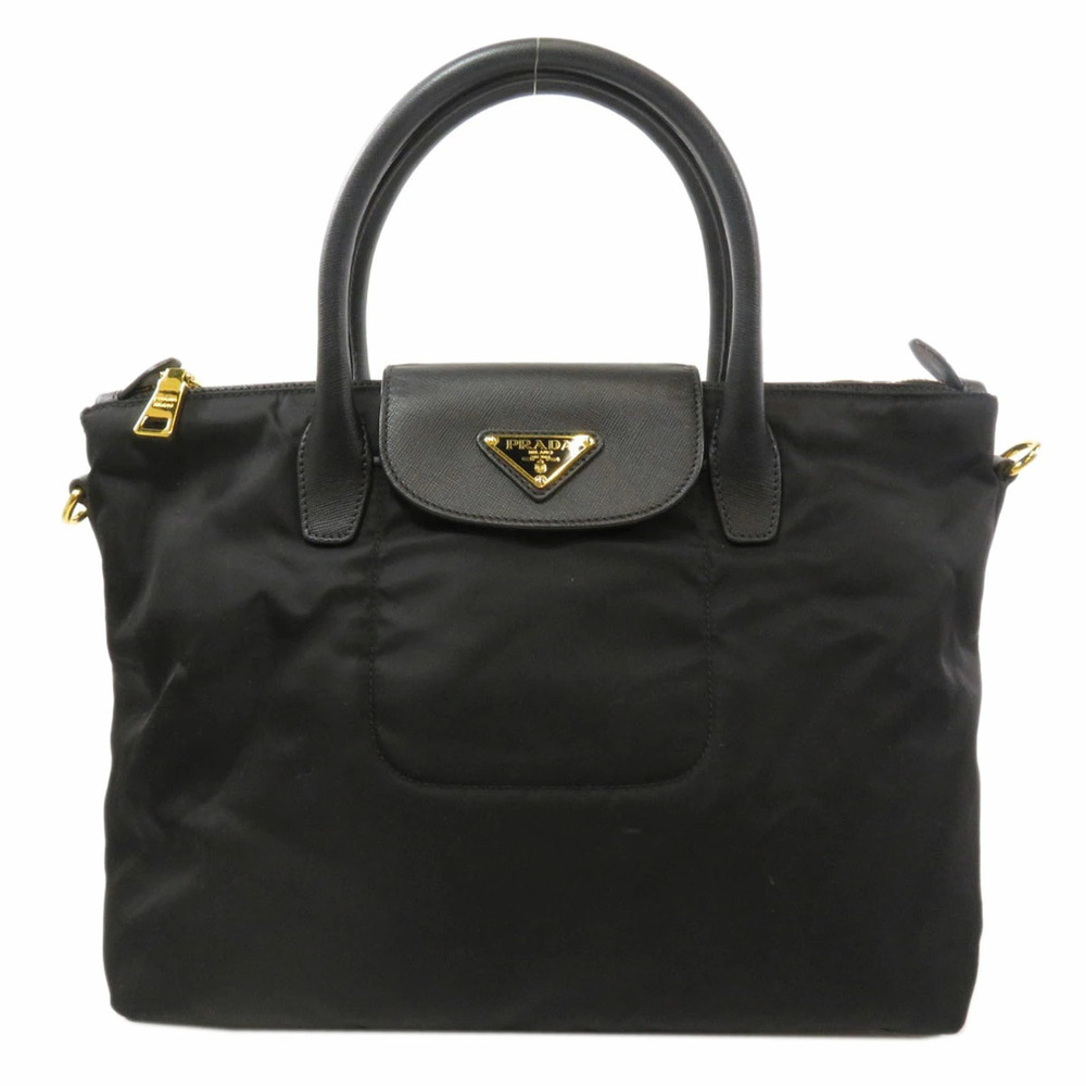 Prada Tessuto saffiano leather tote bag black - Picture 11 of 11